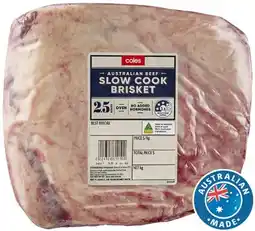 Coles Coles Australian No Added Hormones Slow Cook Beef Brisket offer
