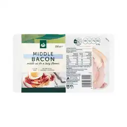 Woolworths Woolworths Middle Bacon – From the Fridge offer