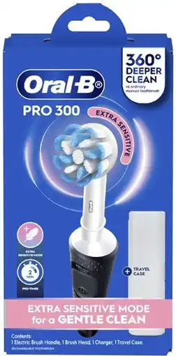 Coles Oral B Pro 300 Precision Clean Black Electric Toothbrush offer
