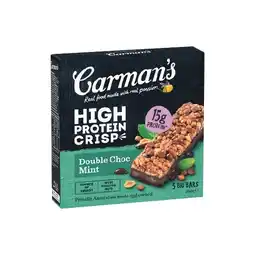 Woolworths Carman’s High Protein Crisp Bars offer