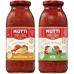 Woolworths Mutti Sugo Semplice offer