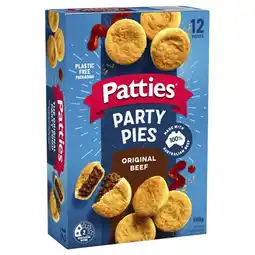 Woolworths Patties Party Pies or Sausage Rolls 450-560g Pk 12 – From the Freezer offer