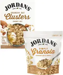Coles Jordans Granola or Oat Clusters 500g-750g offer