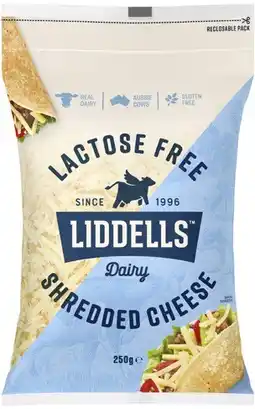 Coles Liddells Lactose Free Cheese Shredded offer