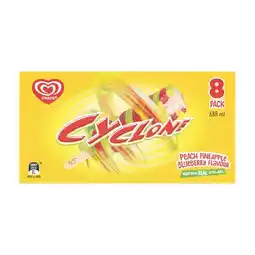 Woolworths Streets Cyclone 688ml Pk 8 or Streets Calippo 525-575ml Pk 5-10 offer