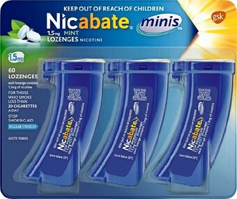 Priceline Nicabate Minis Quit Smoking Lozenge 1.5mg 60 Pack offer