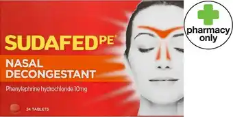 Priceline Sudafed PE® Nasal Decongestant 24 Tablet offer