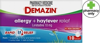 Priceline Demazin Allergy + Hayfever Relief 10 Tablets offer