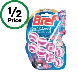 Woolworths Bref Power Active or Spa Moments Toilet Rim Block 50g x Pk 2 offer