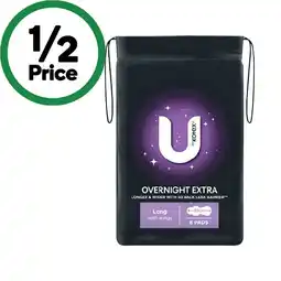 Woolworths U by Kotex Overnight Pads Long offer