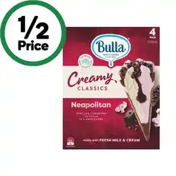 Woolworths Bulla Ice Cream Cones offer