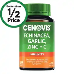 Woolworths Cenovis Echinacea, Garlic, Zinc + C Tablets offer