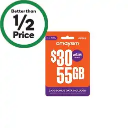 Woolworths amaysim $30 Starter Pack offer