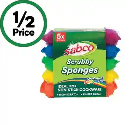 Woolworths Sabco Scrubby Sponges Rainbow offer