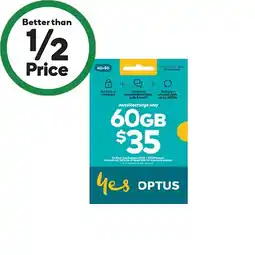 Woolworths Optus $35 SIM Starter Kit§ offer