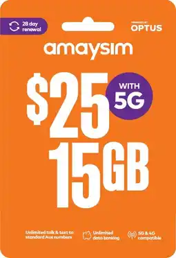 Coles amaysim $25 Starter Pack offer