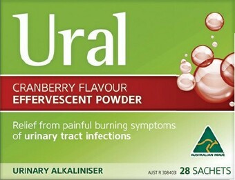 Ural Cranberry Flavour Effervescent Powder 28 Sachets