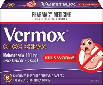 Soul Pattinson Chemist Vermox Choc Chews 6 Chewable Tablets offer