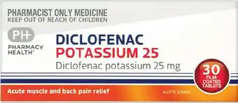 Pharmacy Health Diclofenac Potassium 25 30 Tablets