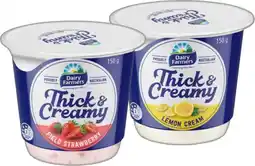 IGA Dairy Farmers Thick & Creamy Yoghurt 140‑150g Selected Varieties offer