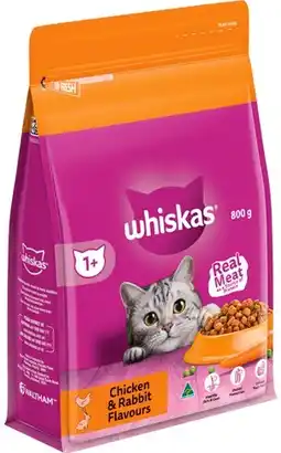 IGA Whiskas Dry Cat Food Selected Varieties offer