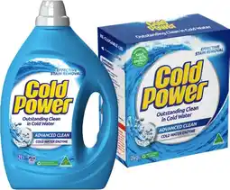 IGA Cold Power Laundry Liquid 2 Litre or Powder 2kg Selected Varieties offer