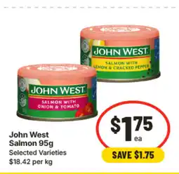 IGA John west salmon 95g offer