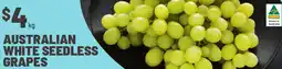 IGA Australian white seedless grapes offer