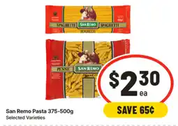 IGA San remo pasta offer