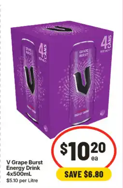 IGA V grape burst energy drink offer