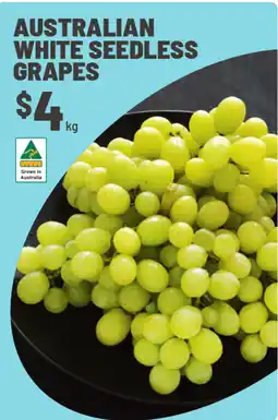 IGA Australian white seedless grapes offer