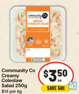 IGA Community co creamy coleslaw salad offer