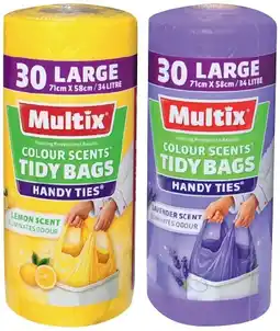 IGA Multix Colour Scents Handy Ties Tidy Bags Large Selected Varieties offer