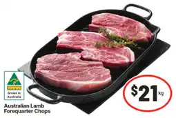 IGA Australian lamb forequarter chops offer