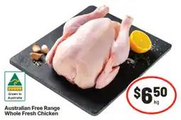 IGA Australian free range whole fresh chicken offer
