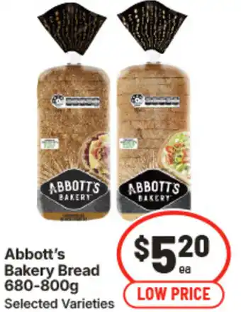 IGA Abbott's bakery bread offer
