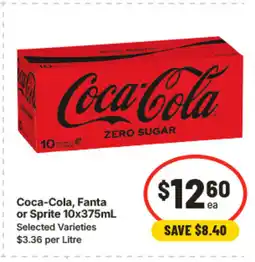 IGA Coca-cola, fanta or spriteselected varieties $3.36 per litre offer