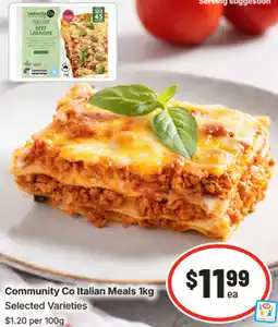 IGA Community co italian meals offer