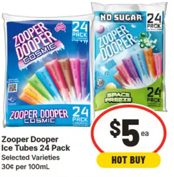 IGA Zooper dooper ice tubes offer