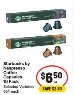 IGA Starbucks by nespresso coffee capsules offer