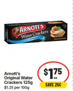 IGA Arnott's original water crackers offer