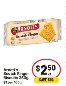 IGA Arnott's scotch finger biscuits offer