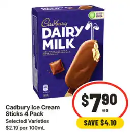 IGA Cadbury ice cream sticks offer