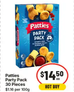 IGA Patties party pack offer