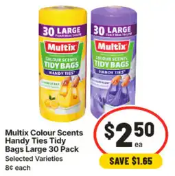 IGA Multix colour scents handy ties tidy bags large offer