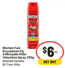 IGA Mortein fast knockdown fly & mosquito killer odourless spray offer