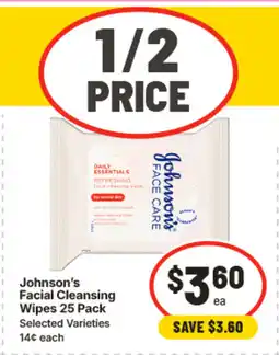 IGA Johnson's facial cleansing wipes offer