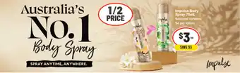 IGA Impulse body spray offer