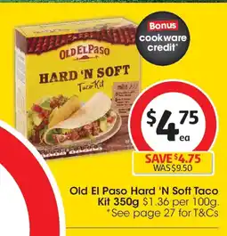 Coles Old el paso hard 'n soft taco kit offer