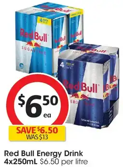Coles Red bull energy drink offer